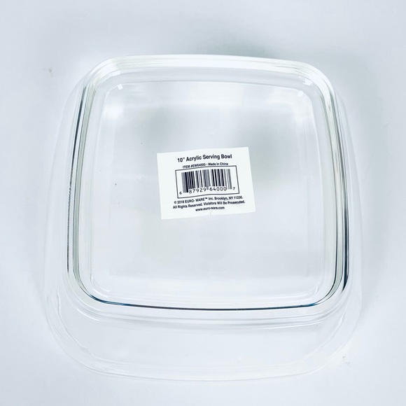 10” Clear Acrylic Multi-Use Holiday Serving Bowl - Picture 4 of 7